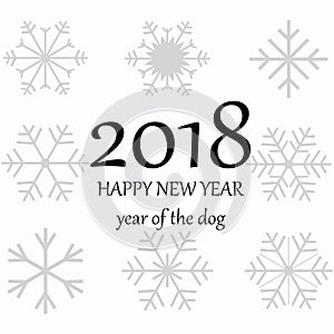 Happy New Year 2018. Vector illustration