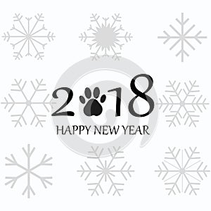 Happy New Year 2018. Vector illustration