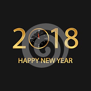 Happy New Year 2018. Vector illustration