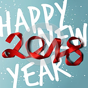 Happy new year 2018 vector illustration