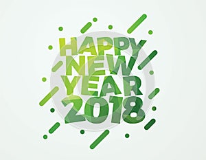 Happy New Year 2018 vector illustration banner design.