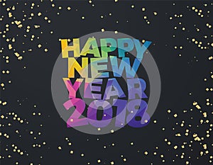 Happy New Year 2018 vector illustration banner design.