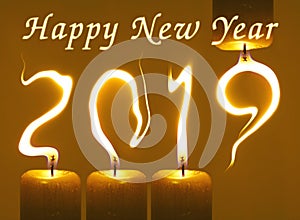 Happy new year 2019 - candles