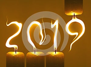 Happy new year 2019 - candles