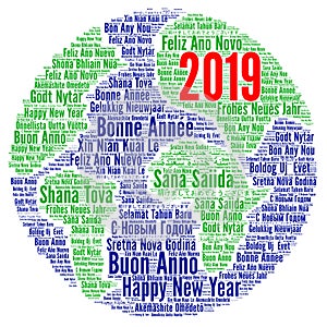 Happy New Year 2019 in different languages