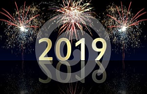 Happy New Year 2019 fireworks