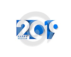 Happy New Year 2019 Text Design Patter