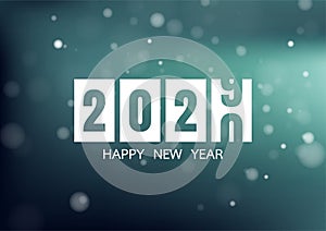 Happy new year 2020 with colorful bokeh and defocused lights style background. Vector illustration