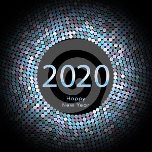 Happy New Year 2020 dot background. Calendar decoration. Greeting card. Chinese calendar template for the year of mouse