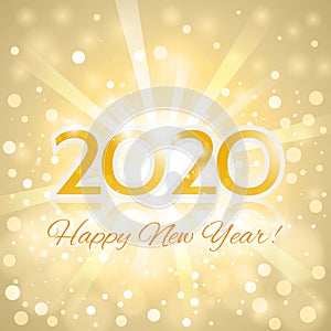 Happy New Year 2020 Greeting Card