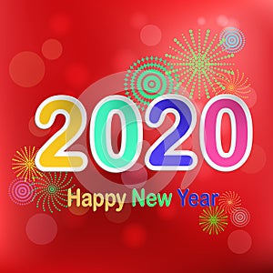 Happy new year 2020 greetings cards