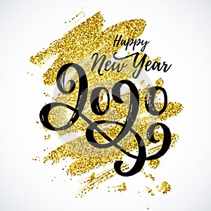 Happy New Year 2020 vector card