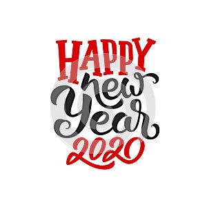 Happy New Year 2020 vector greeting card design