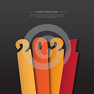 Happy new year 2021. 2021 Greetings card. abstract background.2021 background banner. Vector illustration