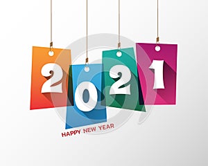 Happy new year 2021. 2021 Greetings card. abstract background.2021 background banner. Vector illustration