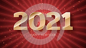 Happy New Year 2021 background template, 3D paper cut style Luxury concept. Vector illustration.