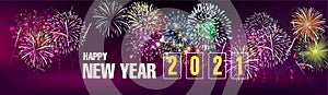 Happy new year 2021 banner