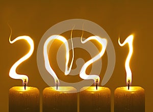 Happy new year 2021 - candles