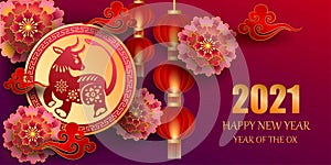 Happy new year 2021 / Chinese new year / Year of the ox