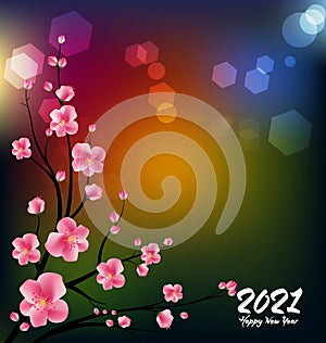 Happy new year 2021. Chinese new year, year of the ox Chinese translation : Happy chinese new year