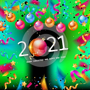 Happy new year 2021 confetti banners