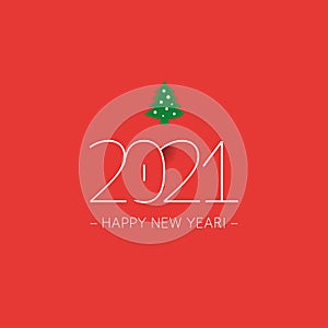 Happy New Year! 2021 design logo