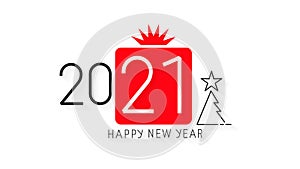 Happy New Year 2021 Design.Vector Illustration Brochure Design Template, Card, Banner. Vector Illustration