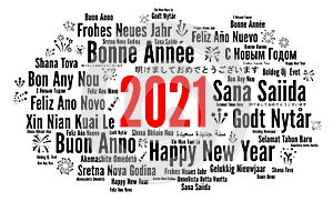 Happy New Year 2021 in different languages