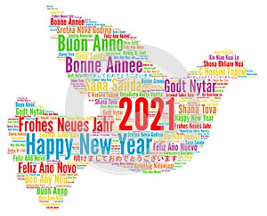 Happy New Year 2021 in different languages