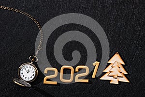Happy New Year 2021 golden numbers