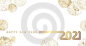 Happy New Year 2021 golden salute