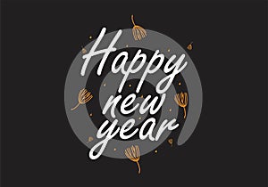 Happy New Year 2021. Greeting card with the words Happy New Year. Holiday backgrounds banners posters. Vector Illustration