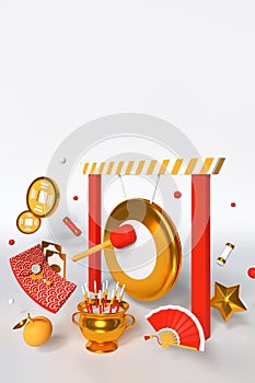 Happy New Year 2021 - modern colorful 3d poster