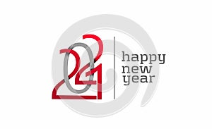 Happy New Year 2021 Text Typography Design Patter