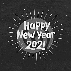 Happy New Year 2021 typography