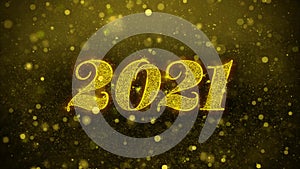 Happy New Year 2021 Wishes Greetings card, Invitation, Celebration Firework