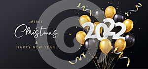 Happy New Year 2022 design for seasonal holidays flyers, greetings and invitations