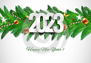 Happy new year 2023 celebration card background