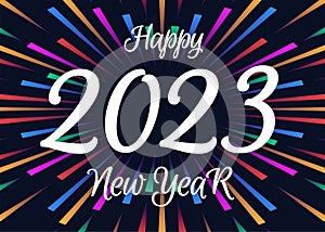 Happy New Year 2023 greeting card