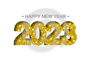 Happy New Year 2023 - greeting card, flyer, invitation - vector