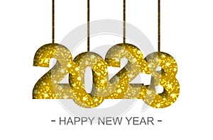 Happy New Year 2023 - greeting card, flyer, invitation - vector