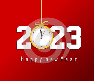 Happy New Year 2023 Greeting Card Holiday Vector Illustration