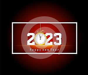 Happy New Year 2023 Greeting Card Holiday Vector Illustration