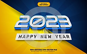 Happy New Year 2023 Text Effect, Editable Text Effect