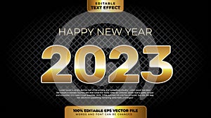 Happy New Year 2023 Text Effect, Editable Text Effect