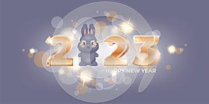 Happy New Year 2023 vector template