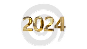 Happy New Year 2024 golden text