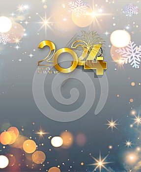 happy new year 2024 greeting card