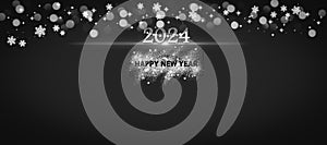 happy new year 2024 greeting card