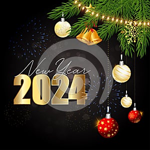 Happy New Year 2024 is the joyous celebration